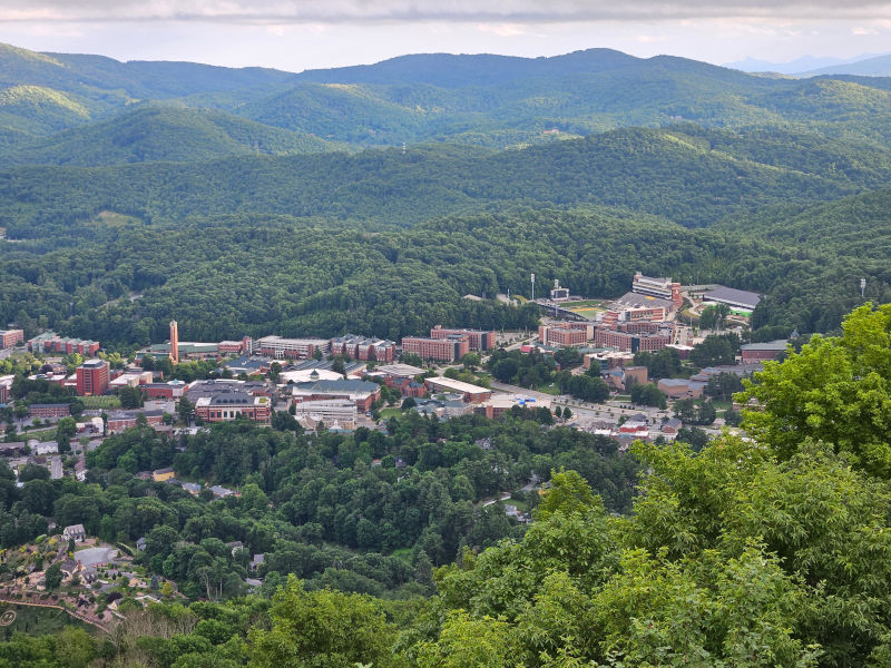 View of Boone from Howard Knob Park
